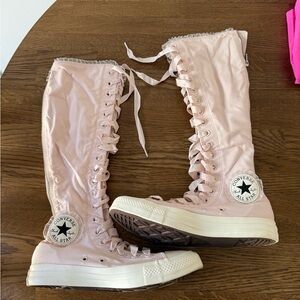 Converse Women's Light Pink Lace-Up Boots